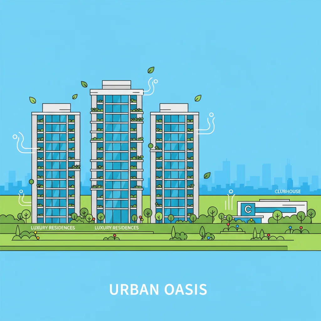 Best Residential Projects by Puravankara in 2026 - Modern luxury apartment complex with high-rise towers and landscaped gardens in Bangalore