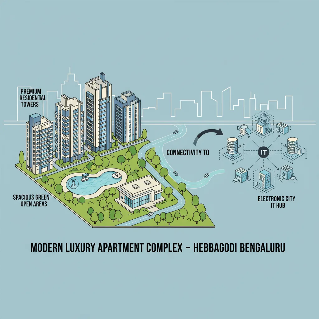 Premium apartments for sale in Hebbagodi - Purva Silver Sky luxury residential complex with modern architecture and green spaces