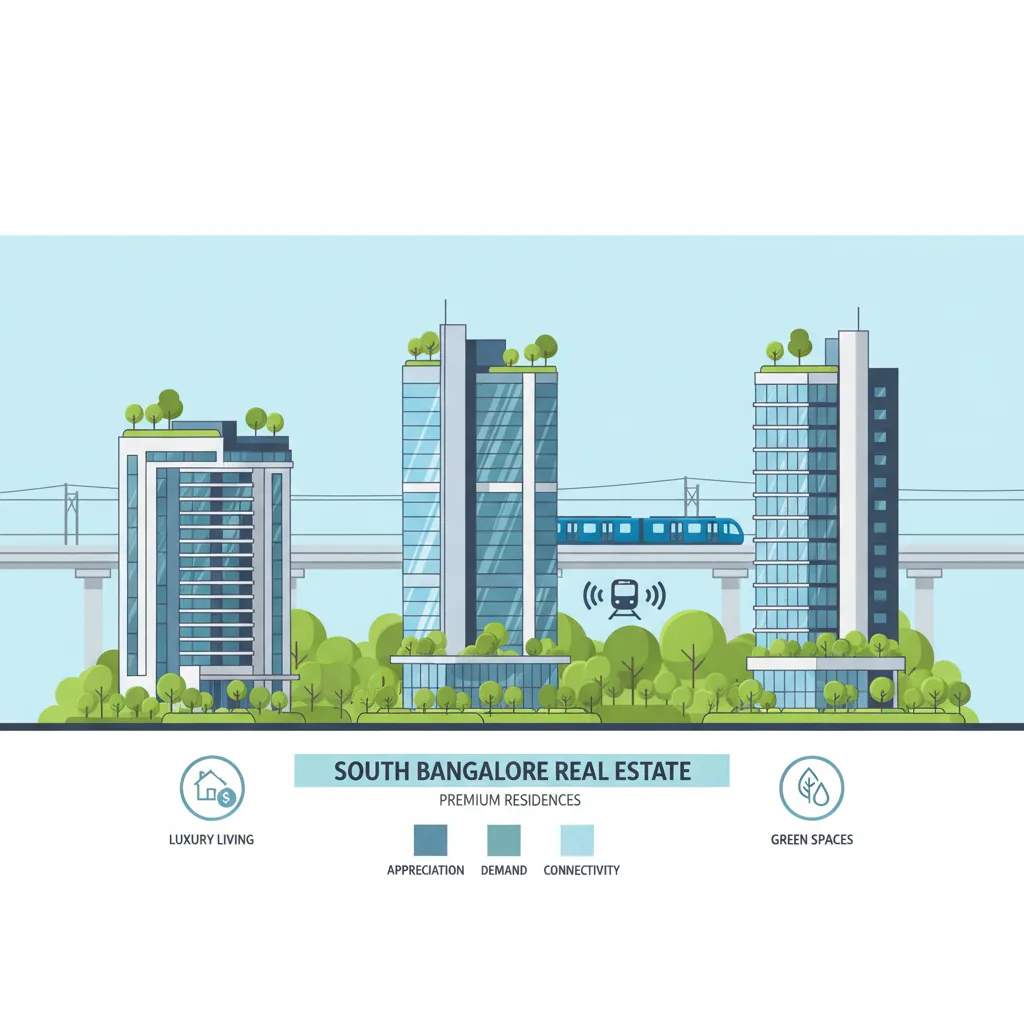 Modern luxury residential high-rise towers in Bangalore with lush green landscapes and metro connectivity