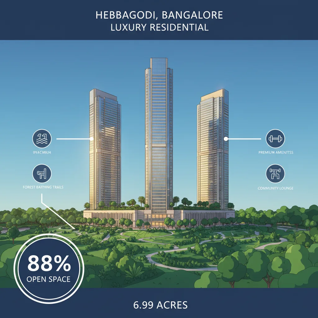 Is Hebbagodi a City or Town - Modern architectural visualization of Purva Silver Sky luxury residential towers in Hebbagodi