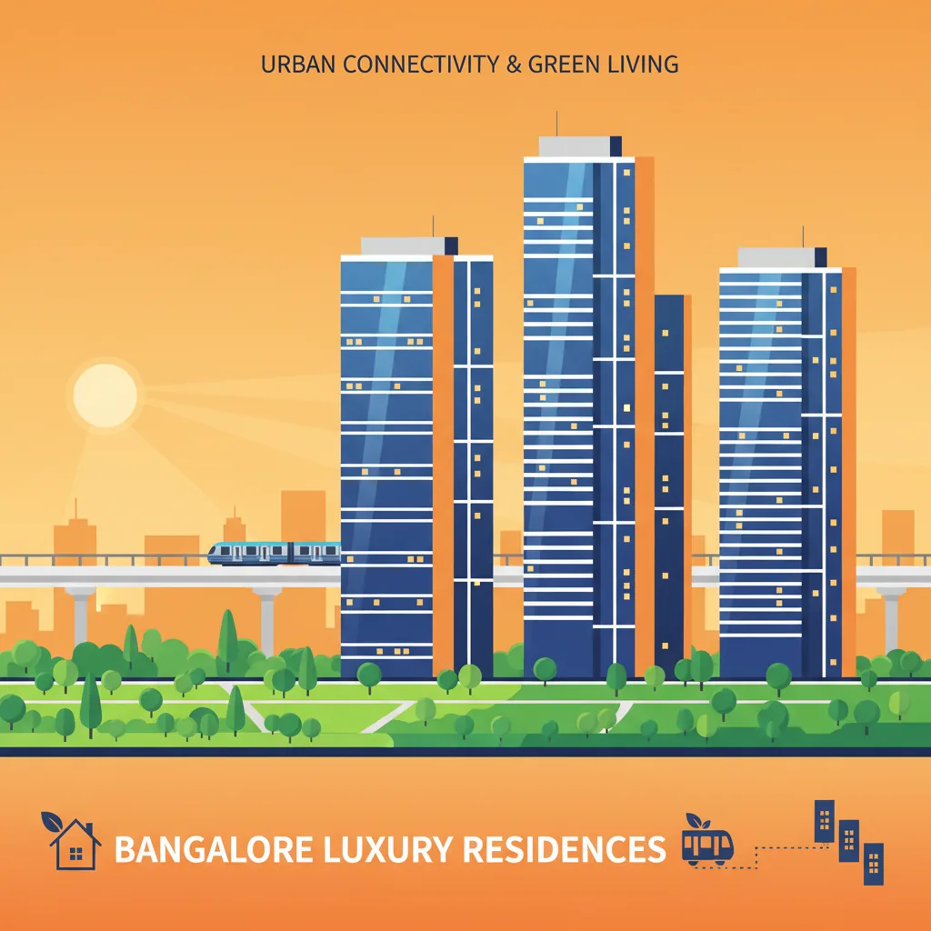 New flats in Hosur Road Bangalore - Modern luxury residential apartment complex with green spaces and metro connectivity