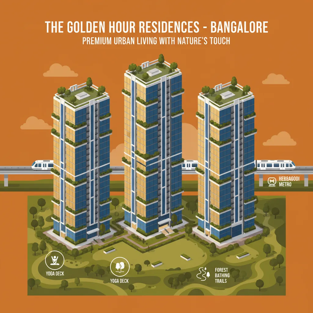 Modern luxury residential high-rise towers at Purva Silver Sky in Hebbagodi, Bangalore - premium new launch project with green terraces and rooftop gardens