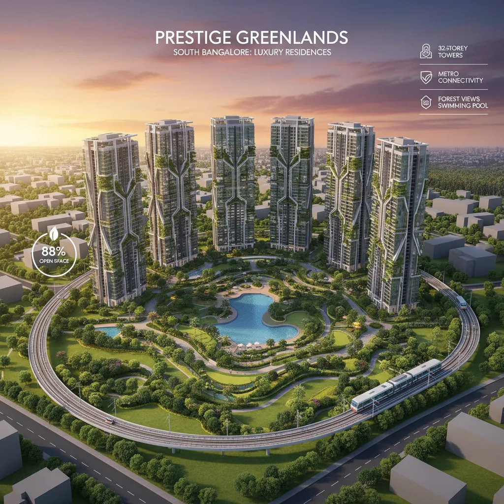 Pre Launch Projects in South Bangalore - Modern luxury residential high-rise towers with nature-first architecture and lush green open spaces