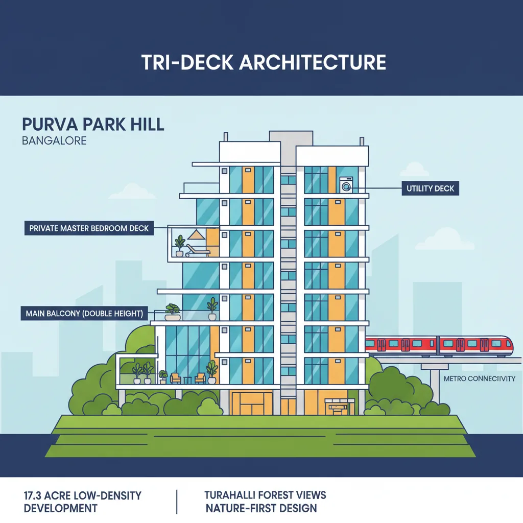 Purva Park Hill Bangalore luxury Tri-Deck residences with panoramic views of Turahalli forest