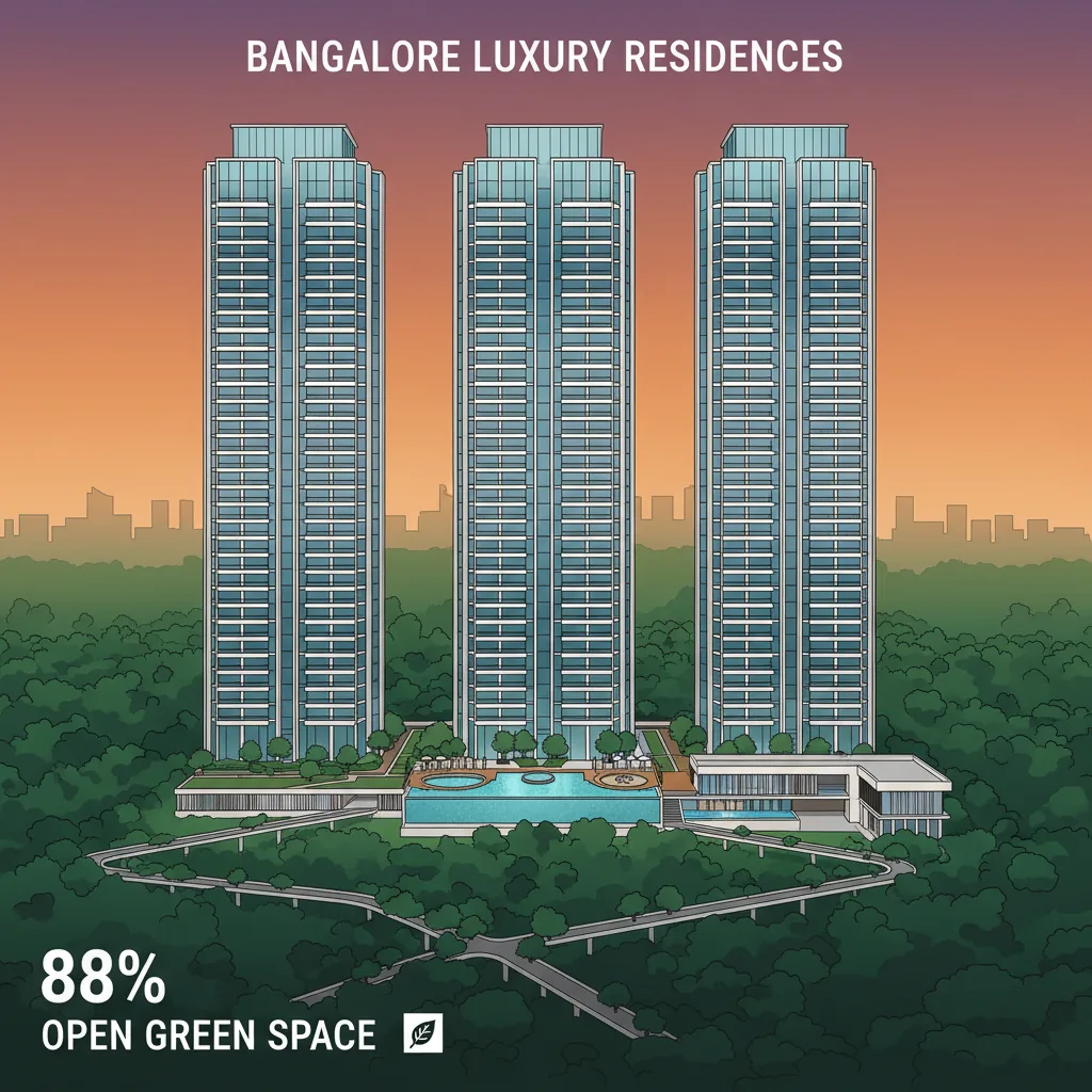 Purva Silver Sky - luxury residential towers with forest-themed landscape in Bangalore