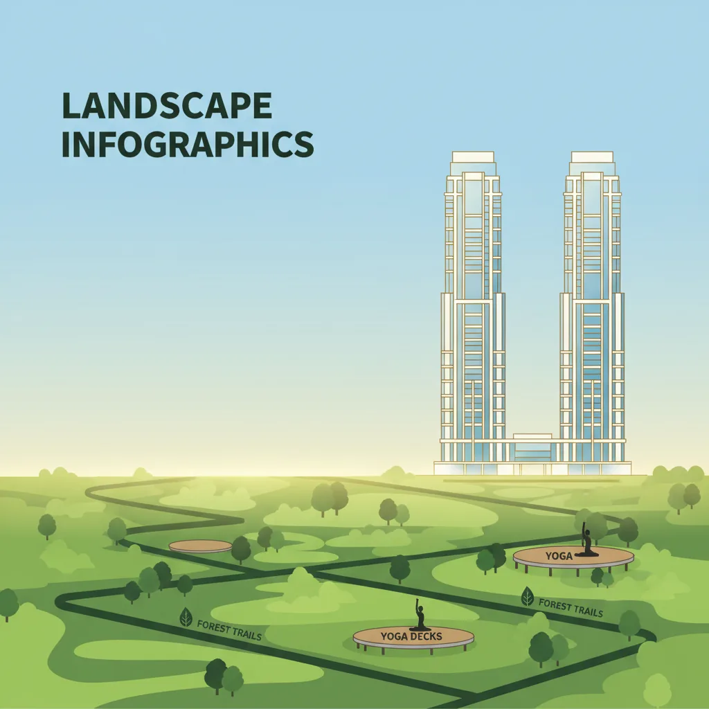 Modern luxury residential towers at Purva Silver Sky with open-to-sky living concept, three iconic high-rise buildings surrounded by landscaped gardens and wellness amenities