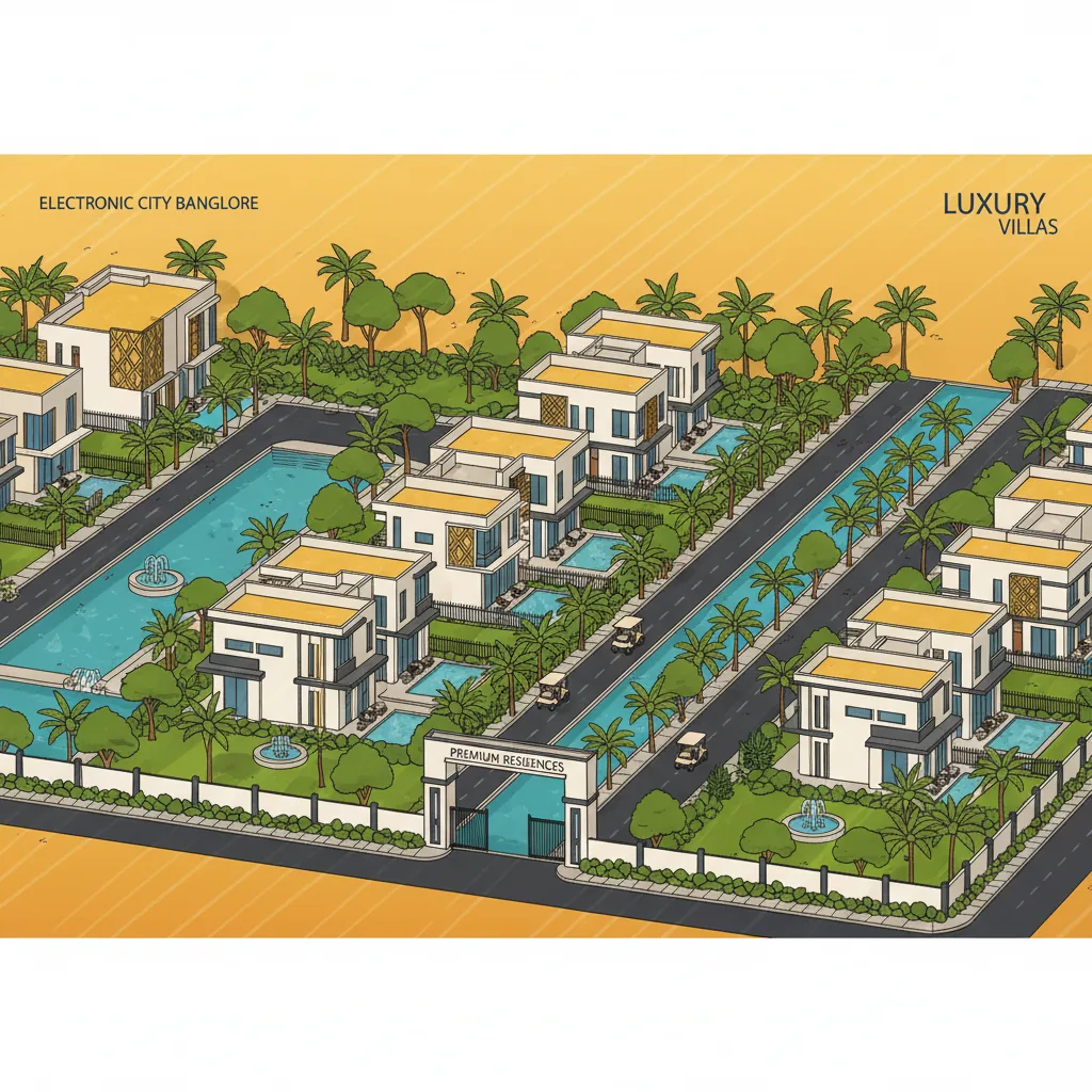 Purva Villa Projects in Electronic City featuring luxury duplex villas with water features