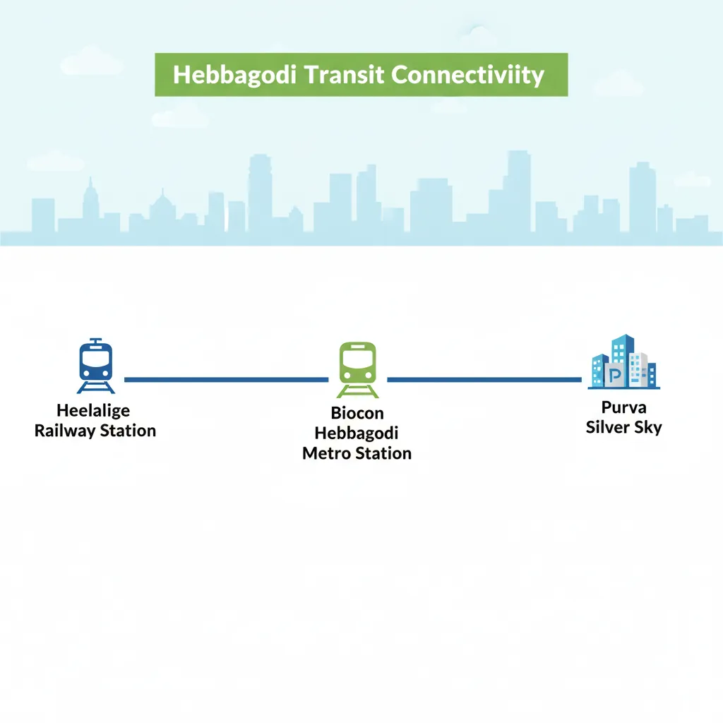 Railway Station in Hebbagodi - Transit connectivity guide featuring Heelalige Railway Station and Biocon Hebbagodi Metro Station