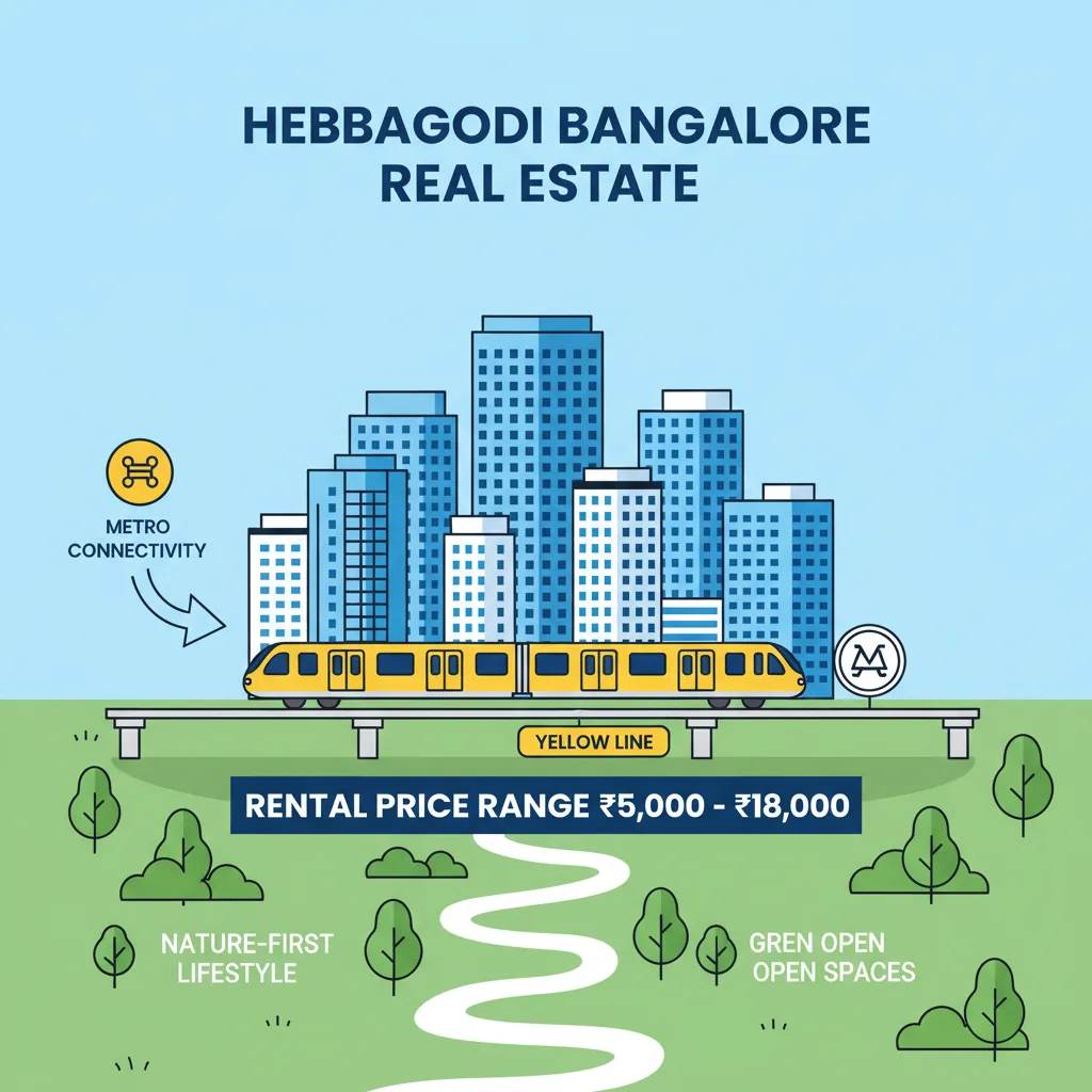 Room Rent in Hebbagodi Bangalore 2026 - Rental prices from ₹5,000 to ₹18,000 with Yellow Line Metro connectivity